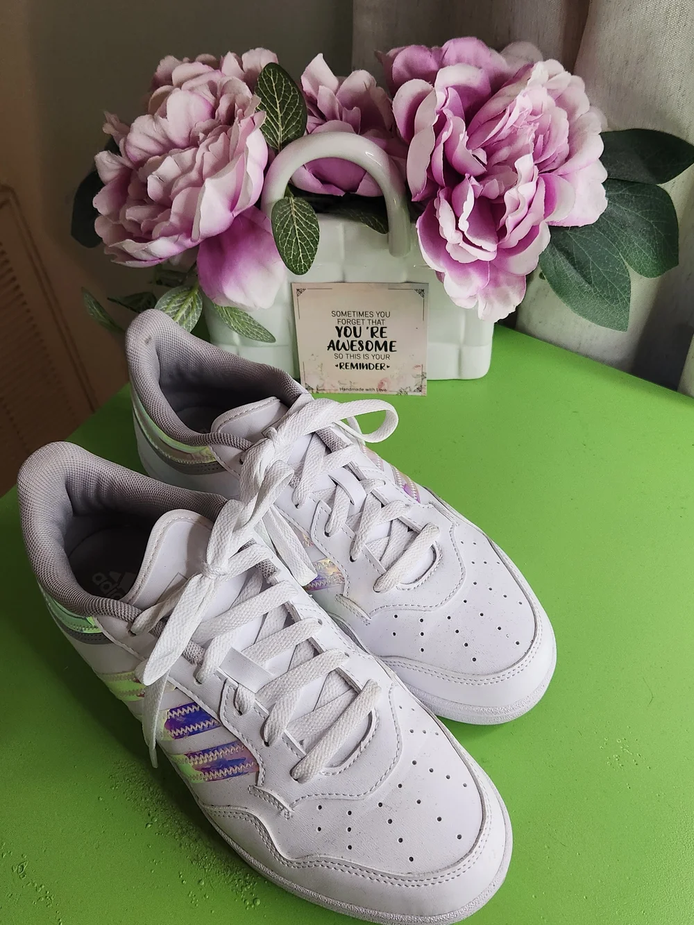 addidas Sneakers White w/iridescent Accent